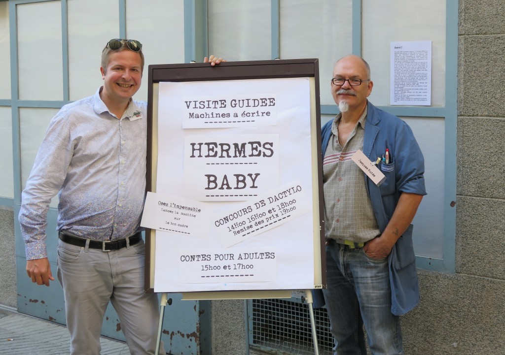 Vernissage de l'exposition Hermes au Musée de la machine à écrire (Collection Perrier), Lausanne, 12 septembre 2015.